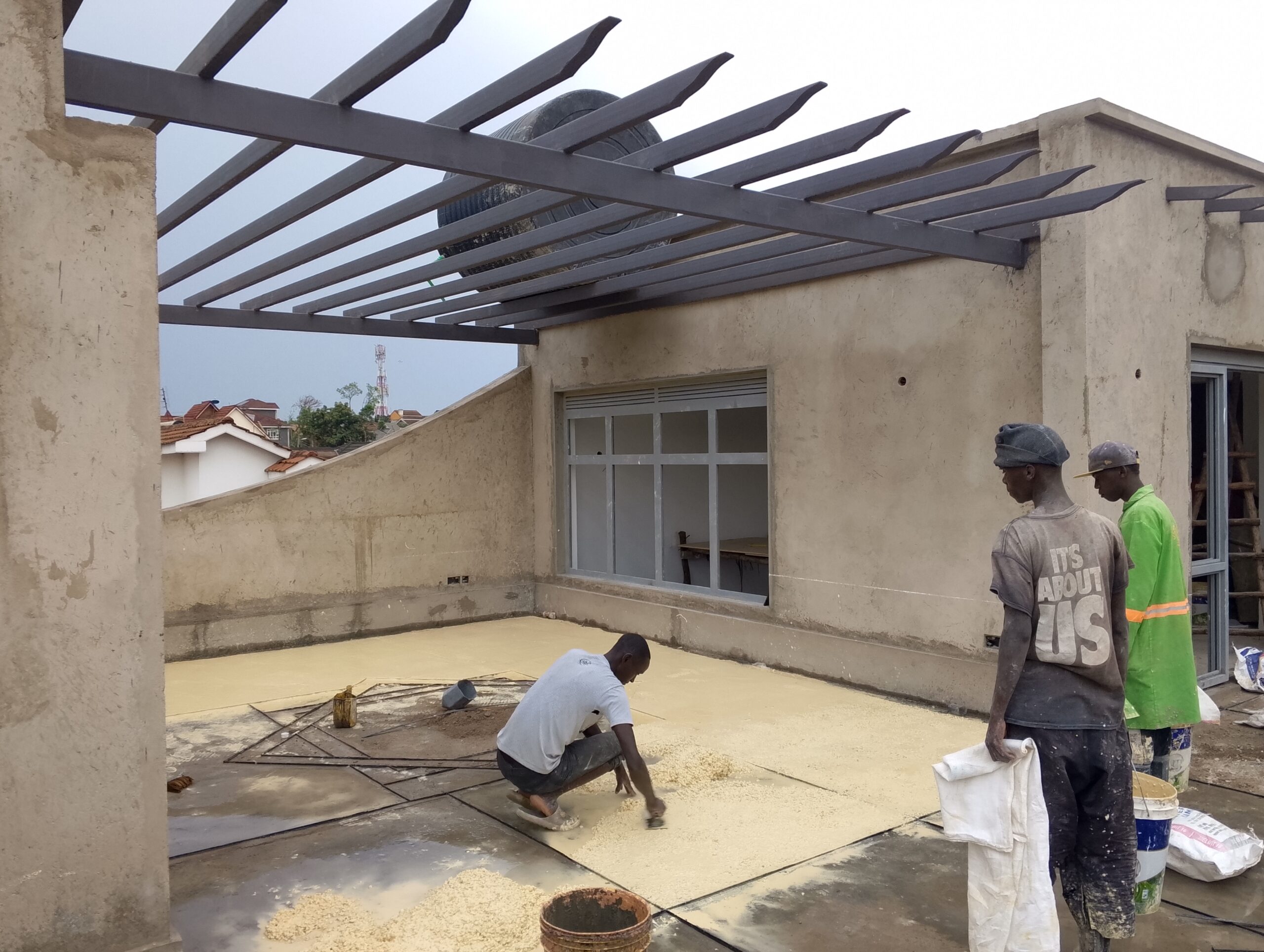 Terrazzo finishing on roof