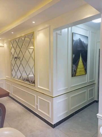 For this Kiambu project, we moved away from flat, plastered ceilings in favor of multi-level Gypsum boards with integrated lighting troughs.