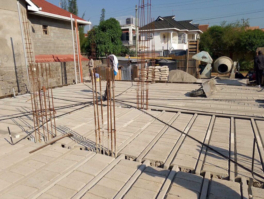 We utilized a strategic network of reinforced concrete columns and beams anchored directly into the bedrock.